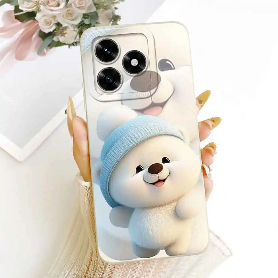 Lovely Sweet Rabbit Panda Soft Silicone Phone Case - Shockproof Bumper Cover