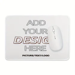 Personalized Non - Slip Rubber Mouse Pad with Custom Photo Printing, Multiple Sizes Available - 22x18 cm (White)