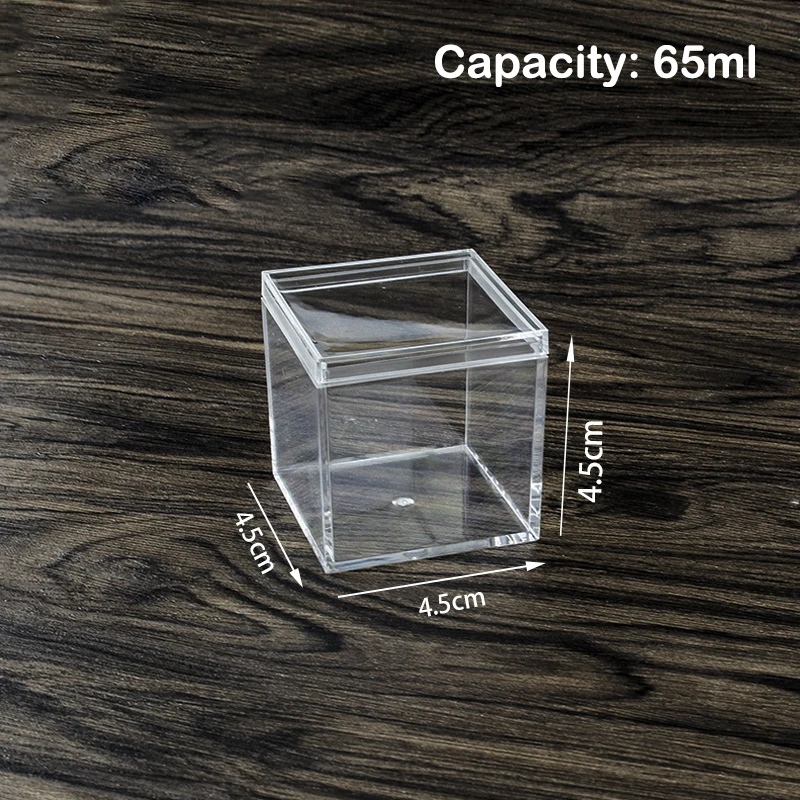 1Pcs Large Capacity Jewelry Storage Box Clear Acryl Cube Portable Jewelry Storage Earrings Necklace Ring Jewelry Display