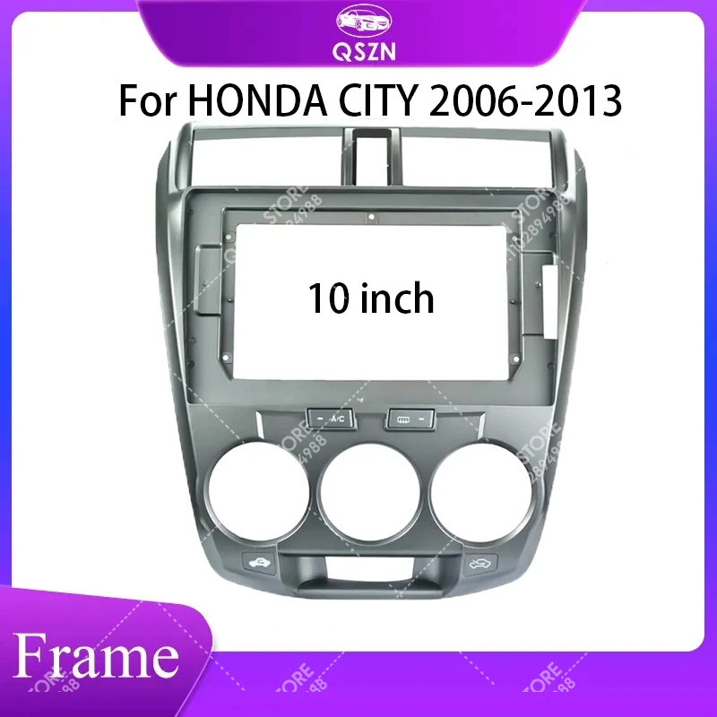 

QSZN 10.1 Inch Car Fascia Frame For HONDA CITY 2008-2014 Double Din Fascias Audio Fitting Adaptor Frame Panel For Ballade