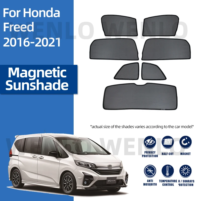 

For Honda freed GB5 GB6 2016-2024 Car Sunshade Shield Magnetic Front Windshield Frame Curtain Rear Side Window Sun Shades Visor