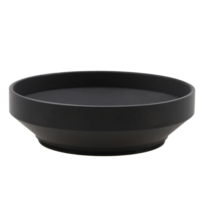 Universal Camera Metal Wide Angle Lens Hood, Screw-In Mount, Multiple Sizes Available