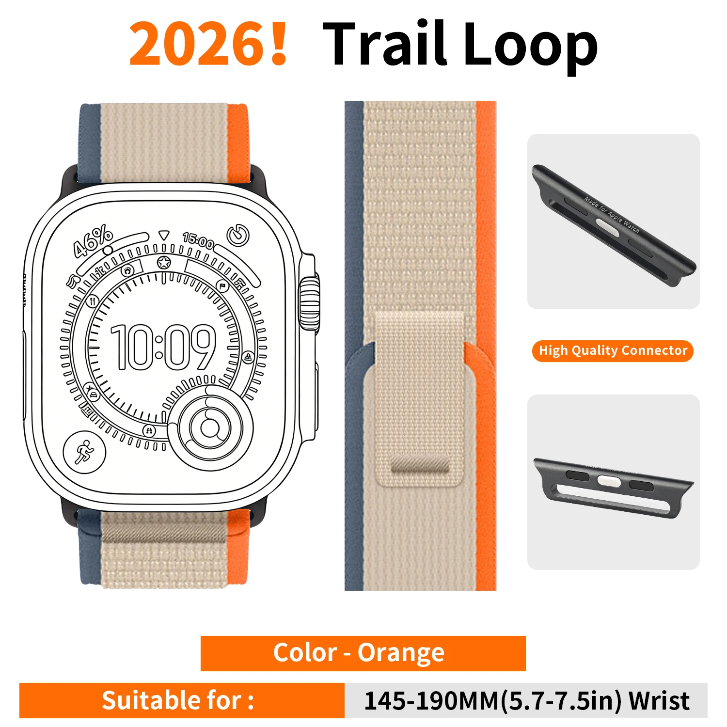 ตัวเลือกสินค้า สายนาฬิกาไนลอนคุณภาพสูง สำหรับ Apple Watch ทุกรุ่น