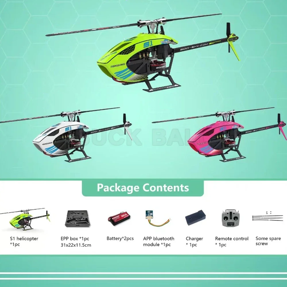 Goosky S1 Bnf/Rtf 3d 6ch Stunt Double Direct Drive Helicopters Brushless Motor Flybarless Direct-Drive Rc Airplane Toy Kids Gift rc helicopter toy