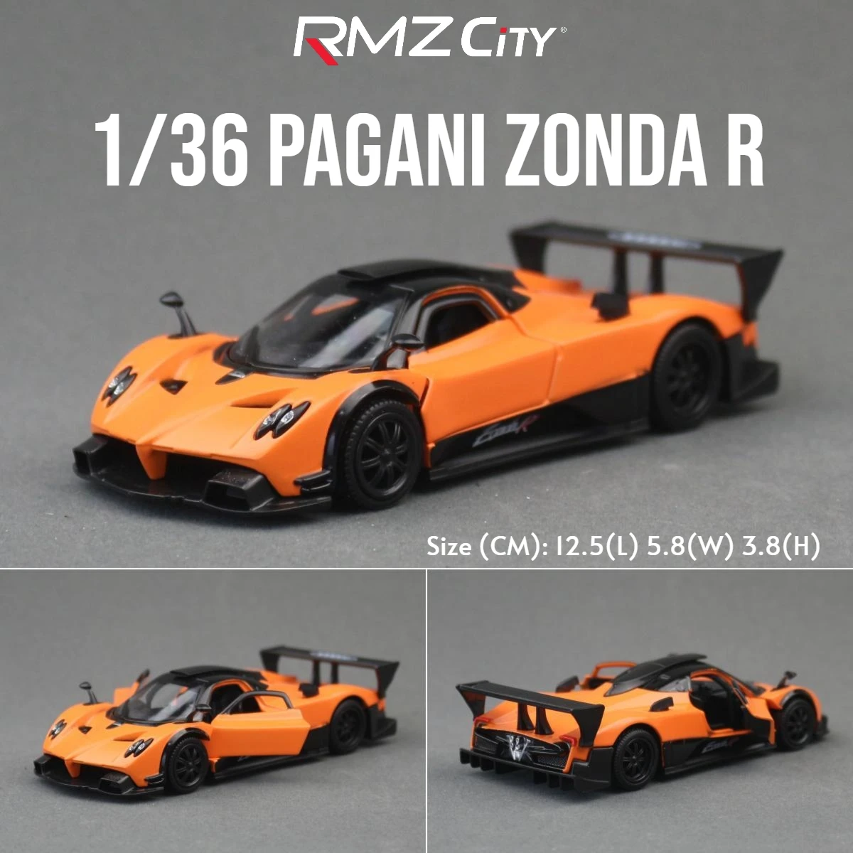 1/36 Pagani Zonda R Super Sport Racing RMZ CiTY 5'' Toy Car Model