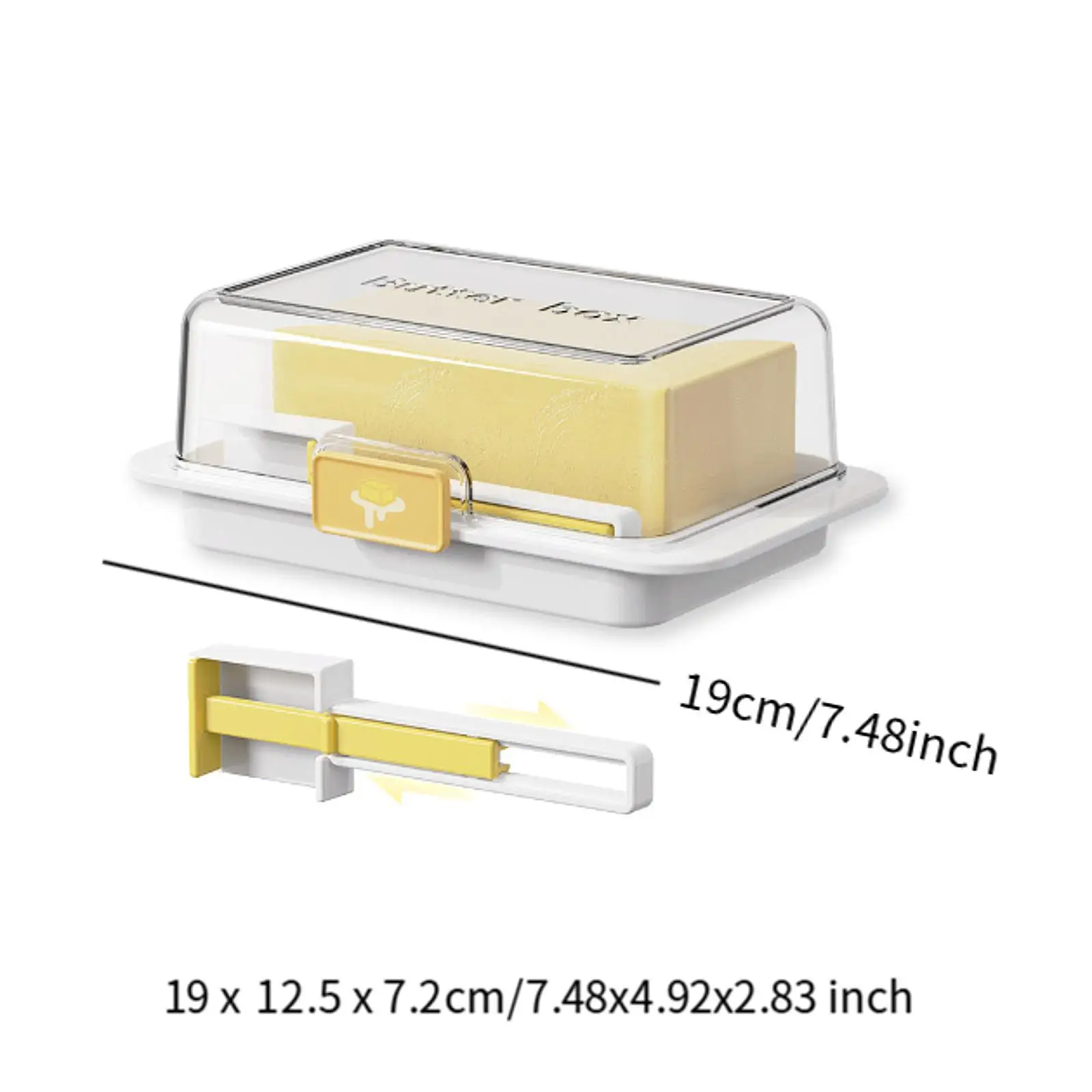 Butter Dish with Lid Household Butter Dispenser for Countertop Baking Fridge
