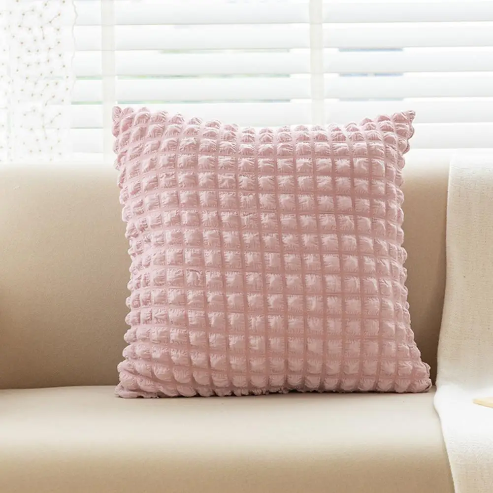

Dust Protection Pillow Cover Elegant Solid Color Square Pillow Case for Modern Home Decoration Polyester Sofa Bedroom Cushion