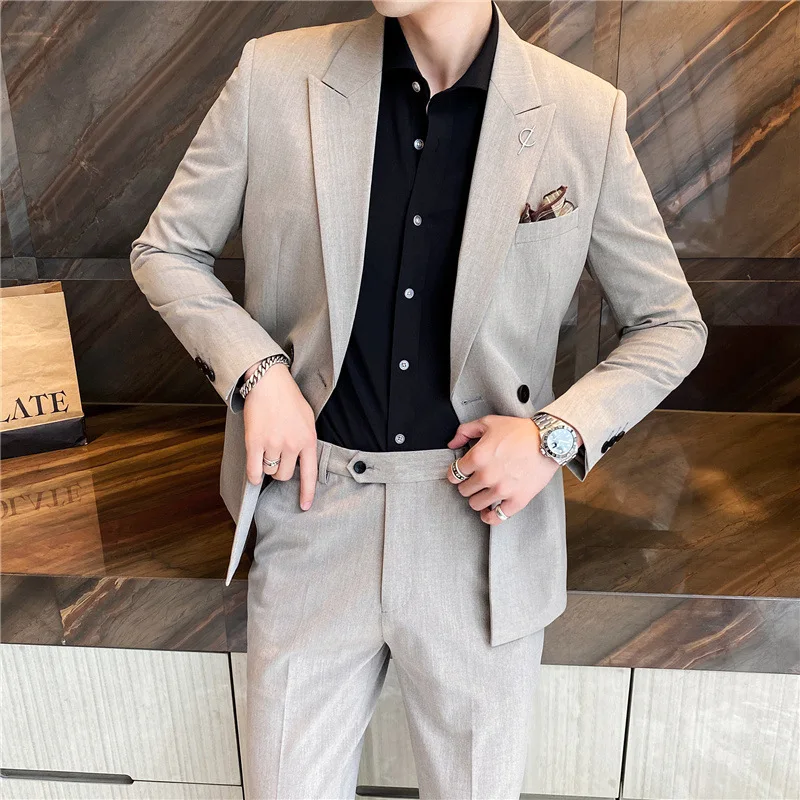 

NA327-Slim and trendy groom's wedding suit set