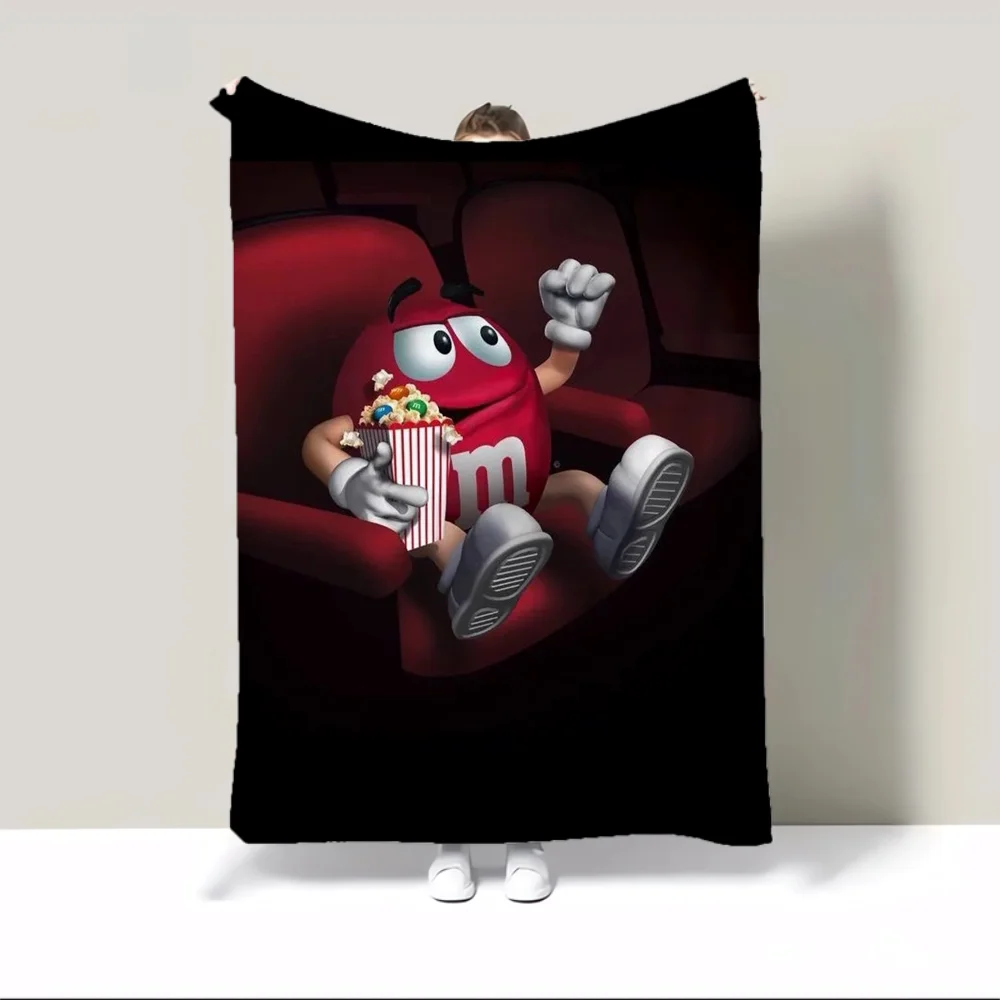 M&M's Home Interior Character Blanket 150x200 Custom Blankets Characters Knitted Plaid Microfiber Bedding Beach Towel Bed Throw 4