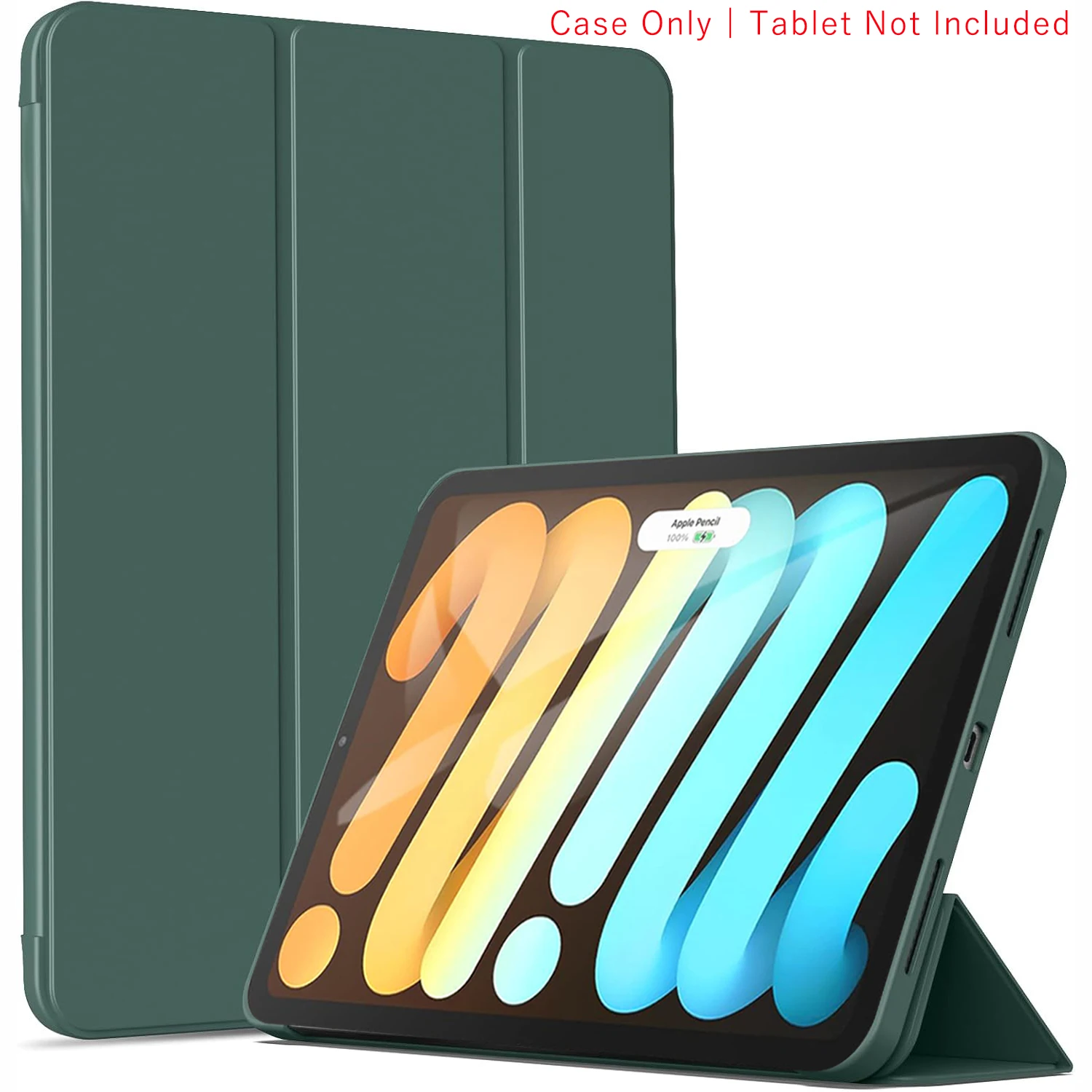 Tri-Fold Flip Case with Magnetic Stand and PU Leather Protective Cover