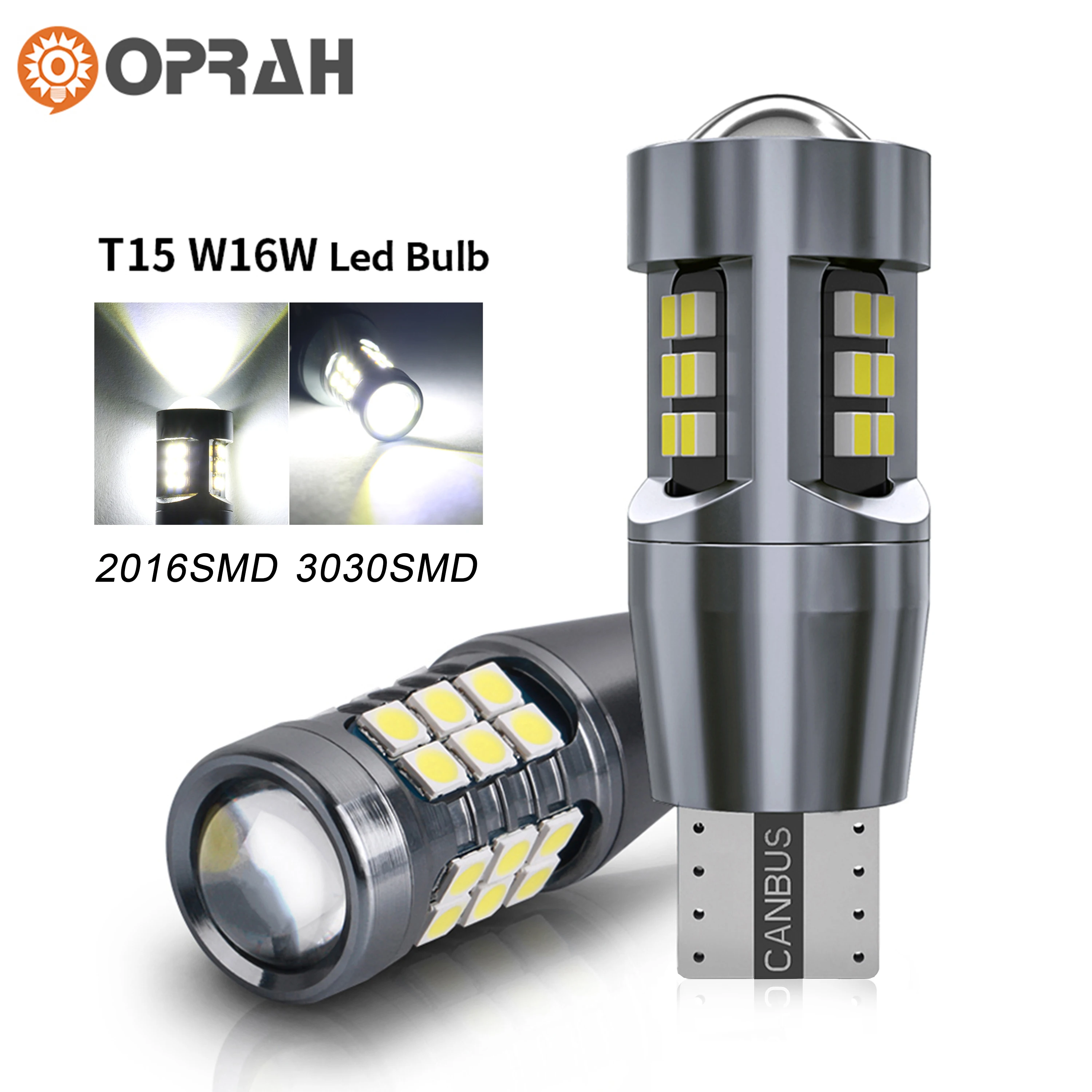 1pcs Super Bright W16W T15 LED Bulbs Canbus Car Lights 2016