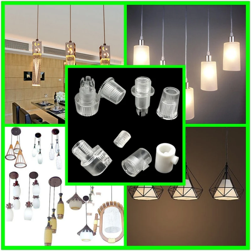 50pcs/pack Pendant lamp wire lock cable plastic cable grips white black transparent brown 007 lamp accessories