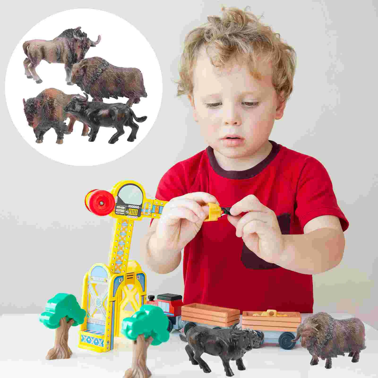 

Miniature Cow Ornaments Bonsai Cow Models Desktop Mini Cow Figurines Statue Mini Cow Model Plastic Cow Model Toy Ornaments
