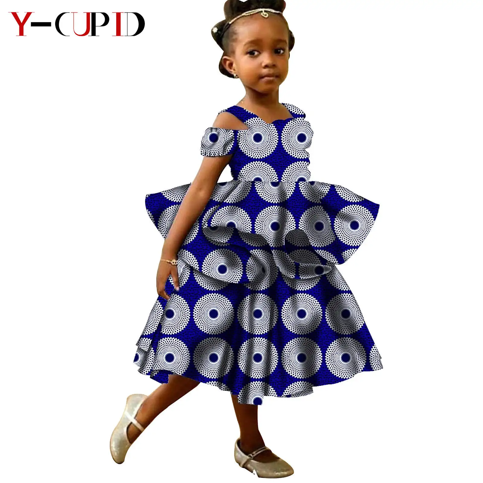 Vêtements Africains pour Enfant Fille, Imprimé Ankara, Double Couche, à  Volants, Bazin, Riche, Robe de ix, Éducatif, YS1940017 - AliExpress, image size:1600x1600