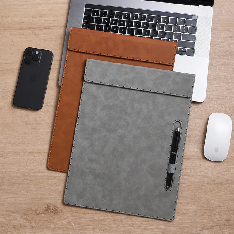 Manager Paper Folder Art students Sketchbook Splint Paperboard Clip Holder Loose Papers Storage Rack Leather Cover A4
