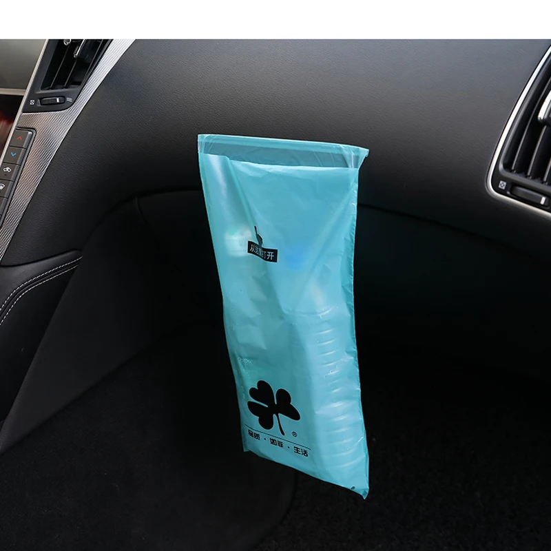 50Pcs/Pack Car Garbage Bag Disposable Trash Rubbish Bag Sticking Litter Portable Auto Seat Back Hanging Trash