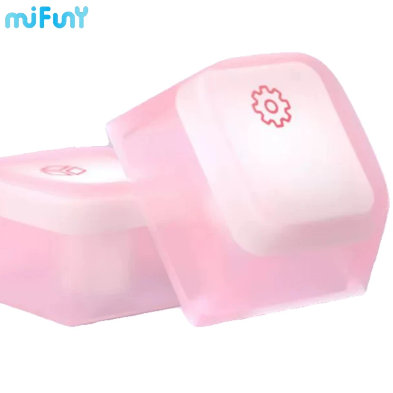 Keycap para Teclado Mecânico Keycaps Translúcido Silicone Pbt Perfil de Cereja Tintura-sublimação Rosa Bonito Presentes - Imagem 5