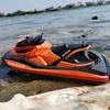 2.4g 15km/h High Speed Racing Motorboat Waterproof Rechargeable Radio Controlled Speedboat Boy Toy Birthday Gift Present 2