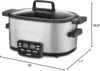 3-In-1 Cook Central 6-Quart Multi-Cooker: Slow Cooker, Brown/Saute, Steamer, Silver 5