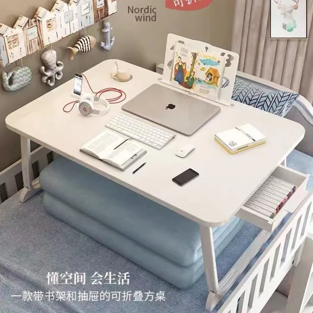 Portable Bed Small Table Bay Window Folding Table Student Bedside Dormitory Desk Laptop Stand Office Desk