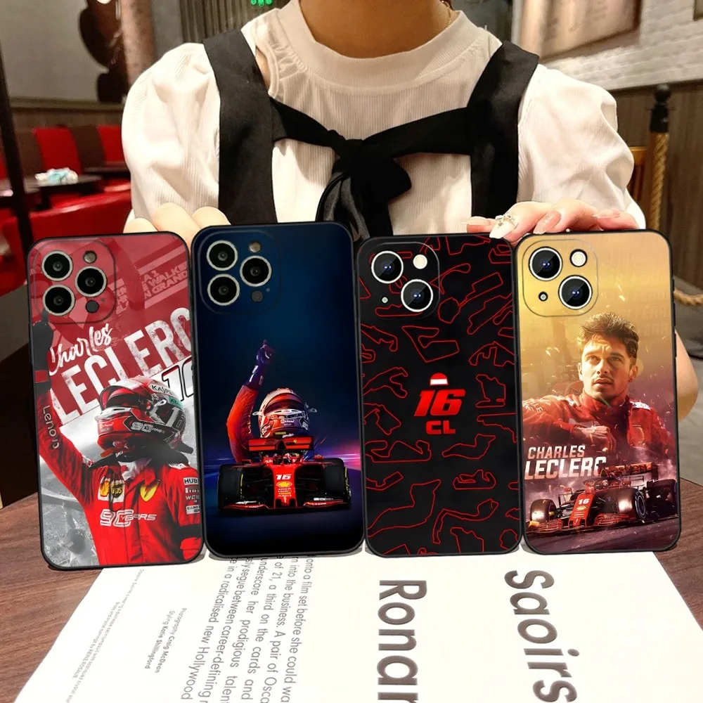 F1 Charles Leclerc 16 Phone Case For Iphone 15 Pro Max 14 Pro Max 12 13 Mini 11 Xr X Xs 8 7 Plus Silicone Back Cover