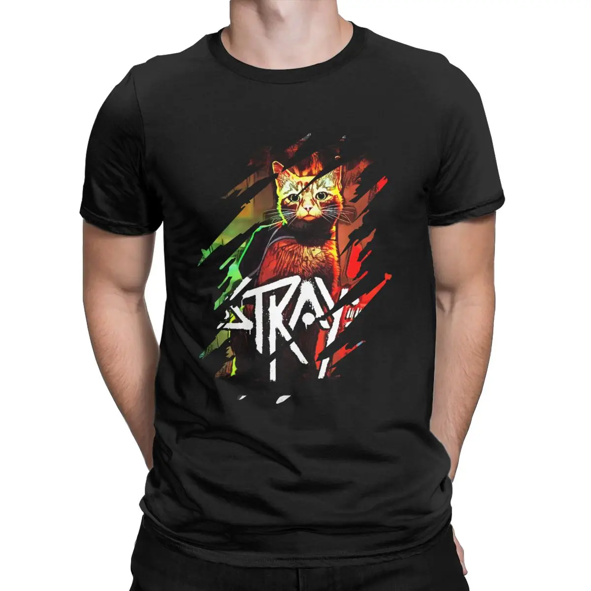 

Stray Game, Cool Design Classic T Shirt Men's shirt Casual Tees Short Sleeve Round Neck T-Shirt Cotton Summer Clothing