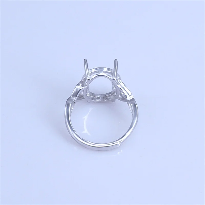 Prong Setting Multiple Sizes Gemstone S925 Sterling Silver Ring Empty DIY Support for Women Fine Charm Wedding Jewelry Wholesale 5