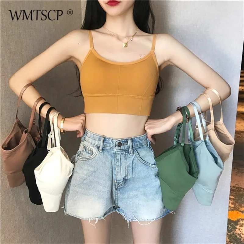 

WMTSCP Seamless Push Up Bra for Women Striped Bralette Top Lingerie Female Underwear Tube Top New