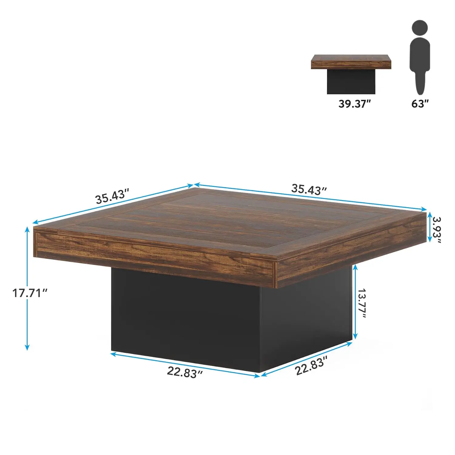 Square LED Coffee Table 2