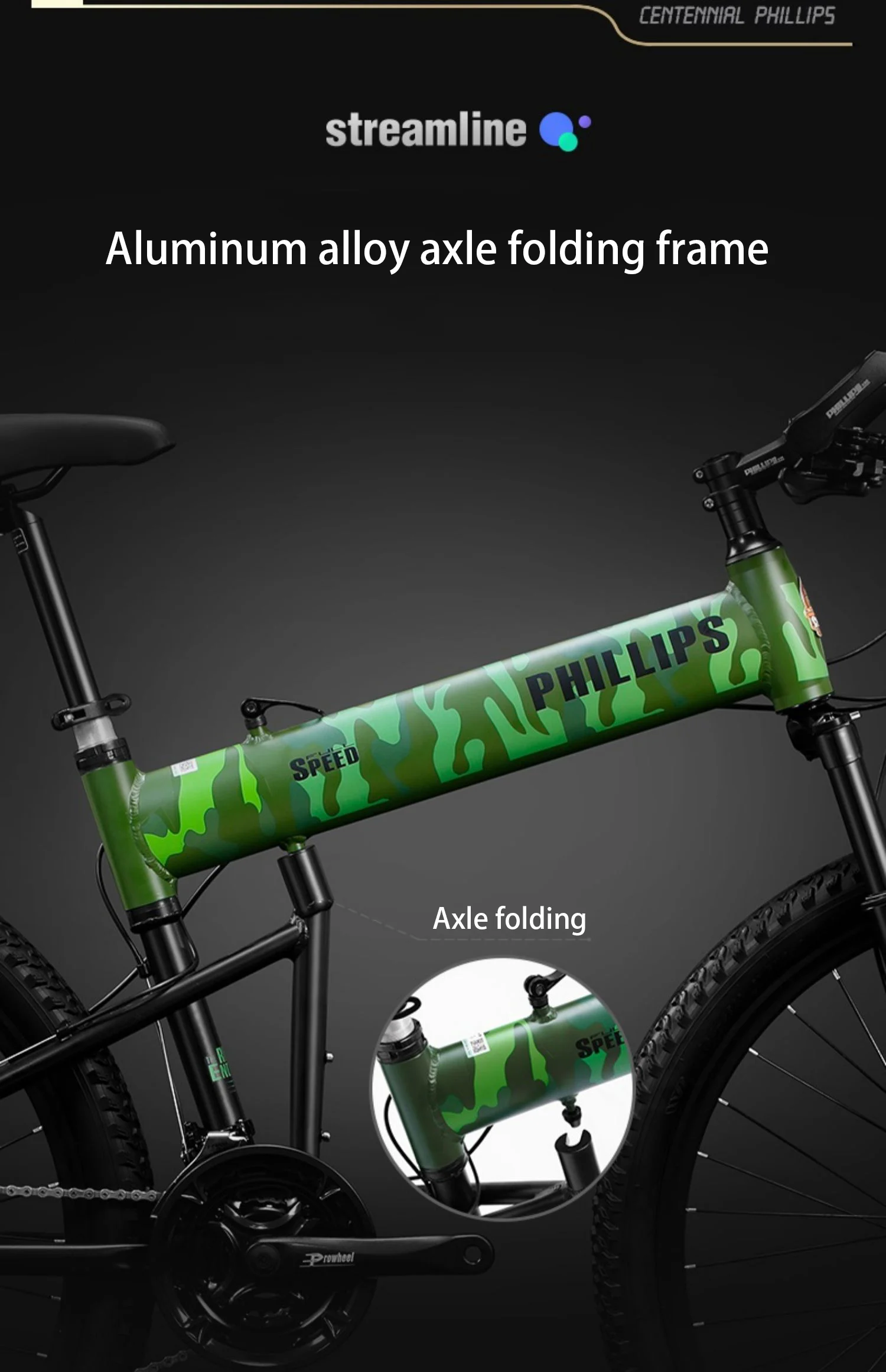 26inch 27.5inch Folding Mountain Bike Axle Fold Racing Bicycle Foldable Mountain Bicycle Shock Absorbing MTB Axial Folding Bike