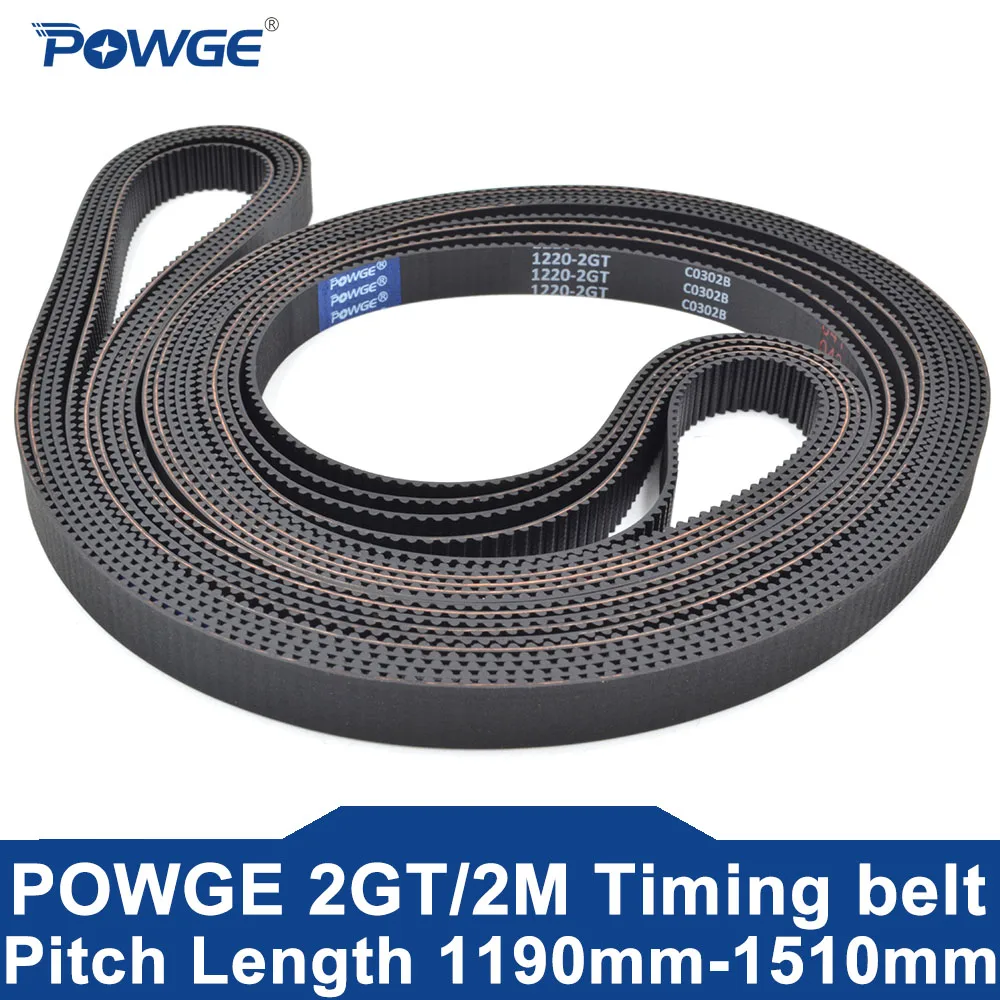 EBGAZSPD Pitch Length 1040 1100 1110 1136 1140 1164 1180 1210 1220 1240 1250 2GT Timing Belt W=6/9mm GT2 Synchronous Belt 1100-2GT(1250-2GT,1PC_9MM