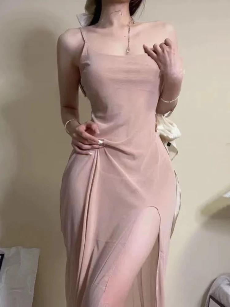 Sexy Pajamas Women's Silk Suspender Nightdress Ladies Spring And Summer Ice Silk Thin Halter Home Service Naughty Night Dresses women lingerie women lingerie set women nightgowns women nightdresses women pajamas sleeping dress