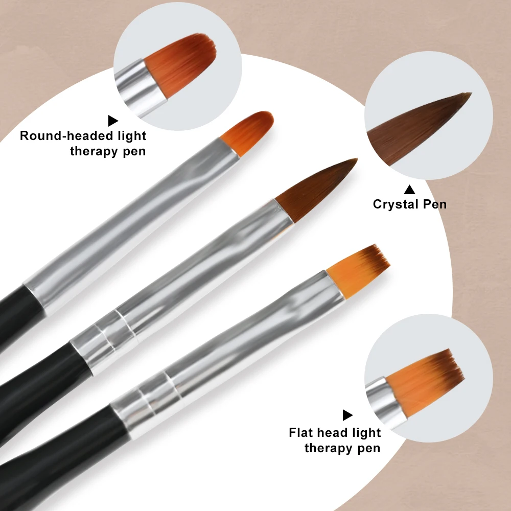 Description Picture 6 of item3Pcs/set Double-Ended Nail Art Brushes French Stripe Liner Ultra-thin Line Drawing Pen UV Gel Painting Brushes Manicure Tools