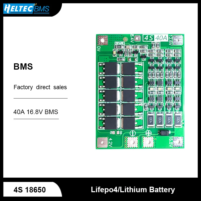 

4S 40A BMS With Balance 14.8V 16.8V 18650 BMS Lithium Battery Protection Board Battery Management System For Drill Motor