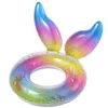 RainbowW Inflatable Pool Floats Crown Floating Ring Glitters Filled Durable Swimming Ring for Adult Summer Beach Pool Tube 33.5 5
