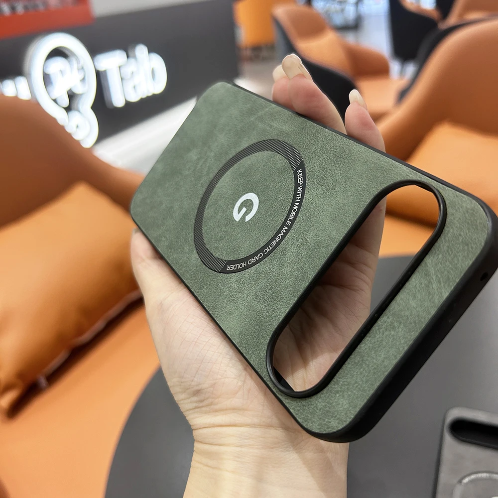 حافظة جلدية مغناطيسية من جلد الغنم لهاتف Google Pi...