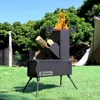 Portable Collapsible Wood-burning  Pocket Rocket Stove For Outdoor Camping Hiking Travel Picnic BBQ 1