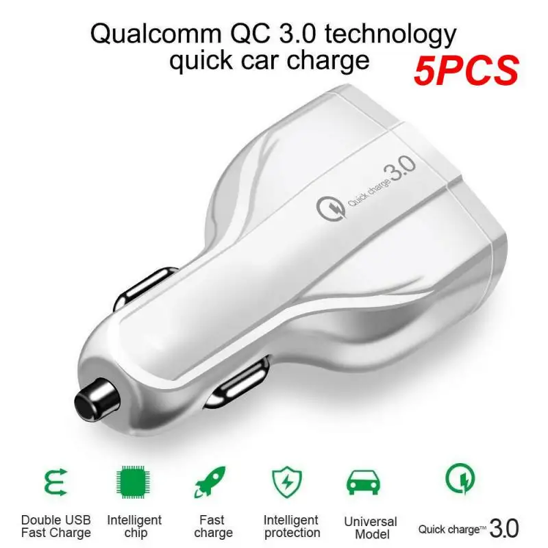 

5 шт., автомобильные аксессуары, украшения, быстрая зарядка QC3.0, автомобильное зарядное устройство А, двойной USB с интерфейсом Type-c, автомобильное зарядное устройство, автомобильное украшение