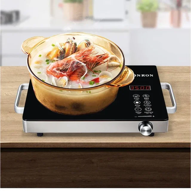 Intelligent induction cooker electric ceramic cooker touch waterproof adjustable temperature electromagnetic light wave cooker 3