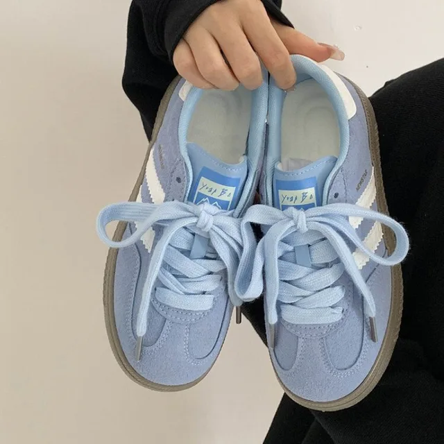 Summer Breathable Women's Sneakers Soft Soled Casual and Comfortable Flat Shoes Blue Wear-resistant Outdoor Walking Womens Shoes 1