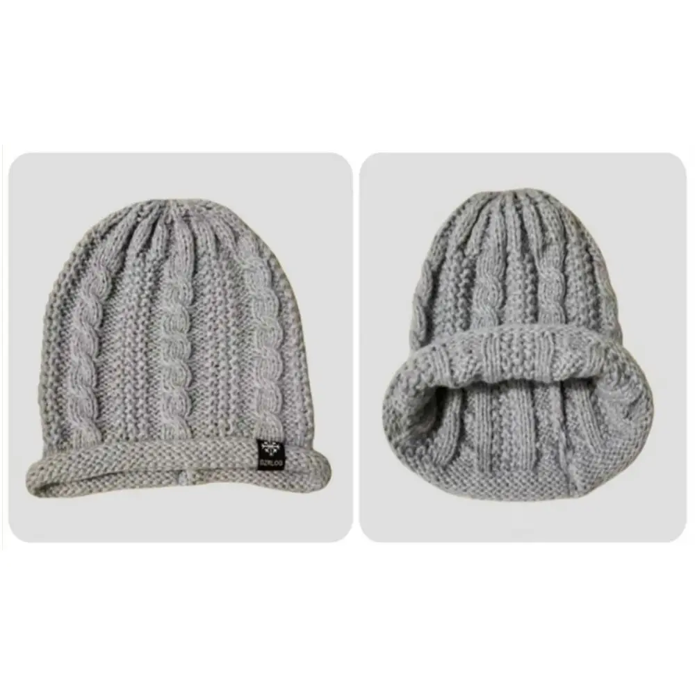 Fashion Comfy Stretch Women Knitted Hats Coldproof Ear Protection Knit Slouchy Beanie Windproof Warm Cap Outdoor
