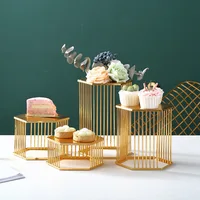 Golden Wrought Iron Dessert Display Tray Dessert Fruit Tray Home Creative Living Room Cake Display Tray Creative Display Stand 1