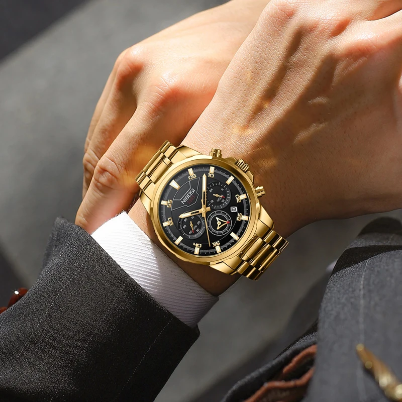 NIBOSI Sport Chronograph Quartz Watch for Mens Watches Top Brand Luxury Silicone Waterproof Men Wristwatch Relogio Masculino