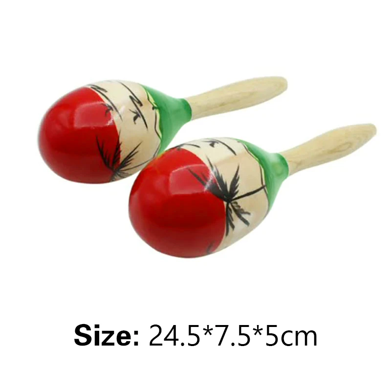Wooden Sand Hammer Coconut Tree Hand Shake Sand Ball Folk Song Accompaniment Ball Hammer Small Percussion Instrument