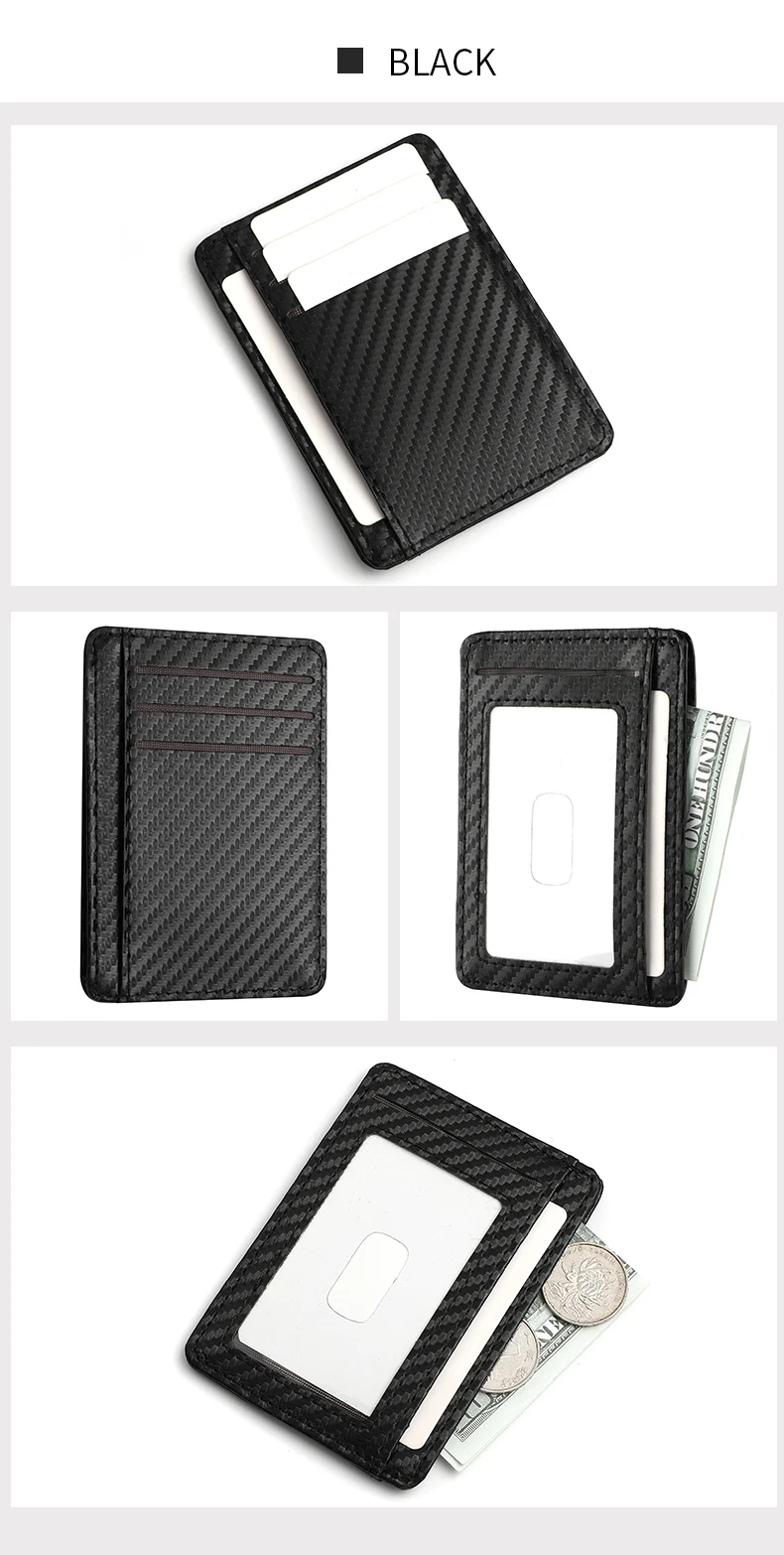 Ultradünne RFID-blockierende PU-Leder-Geldbörse für Herren, Kreditkarten- und Ausweishalter, tragbar, minimalistische Visitenkarte für Herren – Detail 10