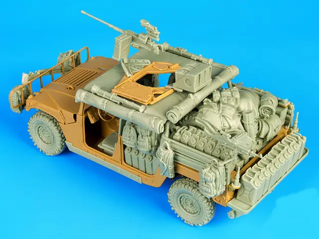 1:35 Scale Resin Die-casting Of Hummer Armored Vehicle Parts Modification Does Not Include Tank Unpainted Model 35843 3