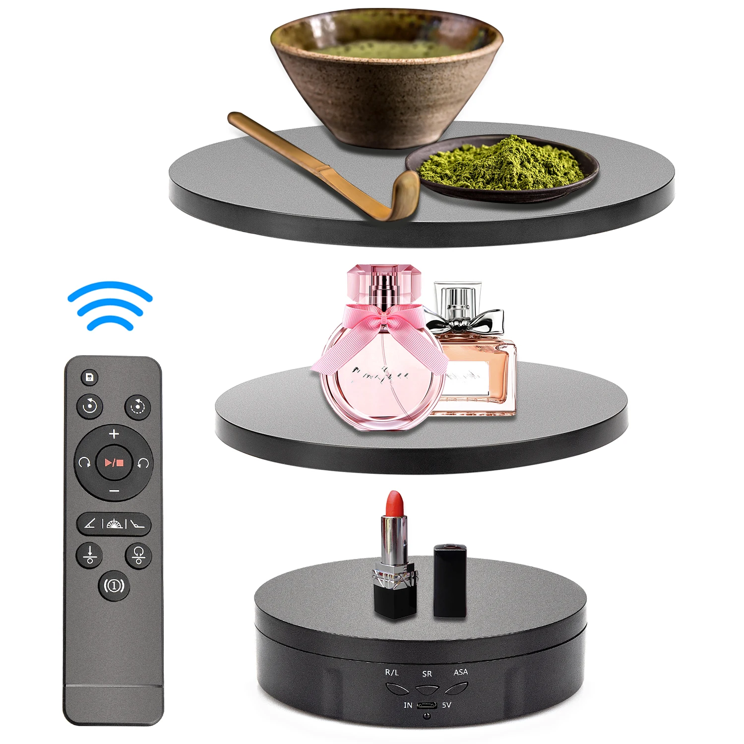 3 in 1 5V Electric Rotating Display Stand Turntable Photographic Video  Stand Dynamic Rotating Display Stand - AliExpress