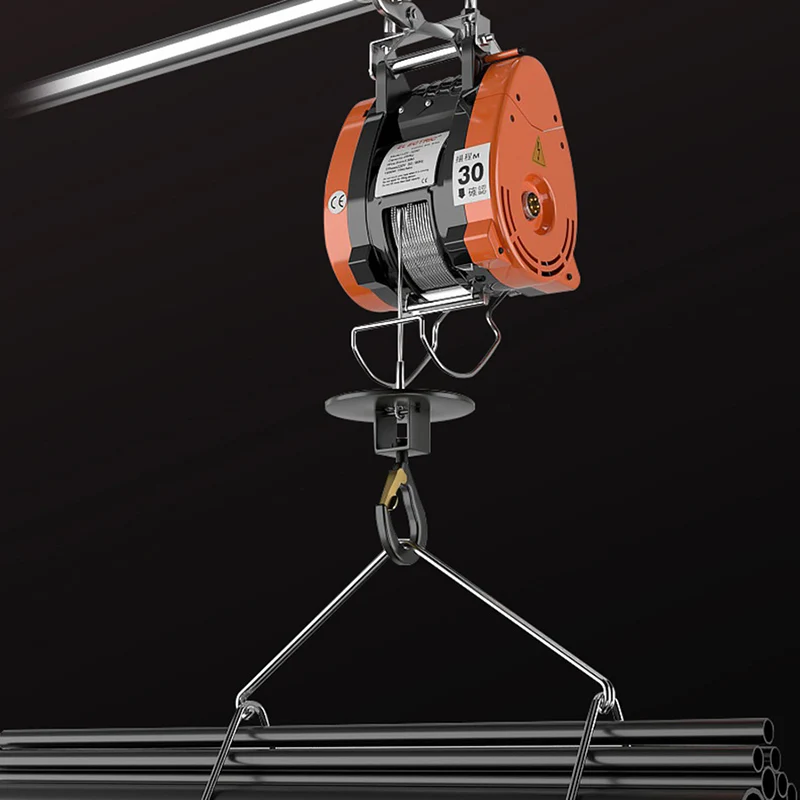300kg 360kg Hoist Portable Suspended Small Hoist Ultra High Efficiency Cable Winch Mini Electric Crane