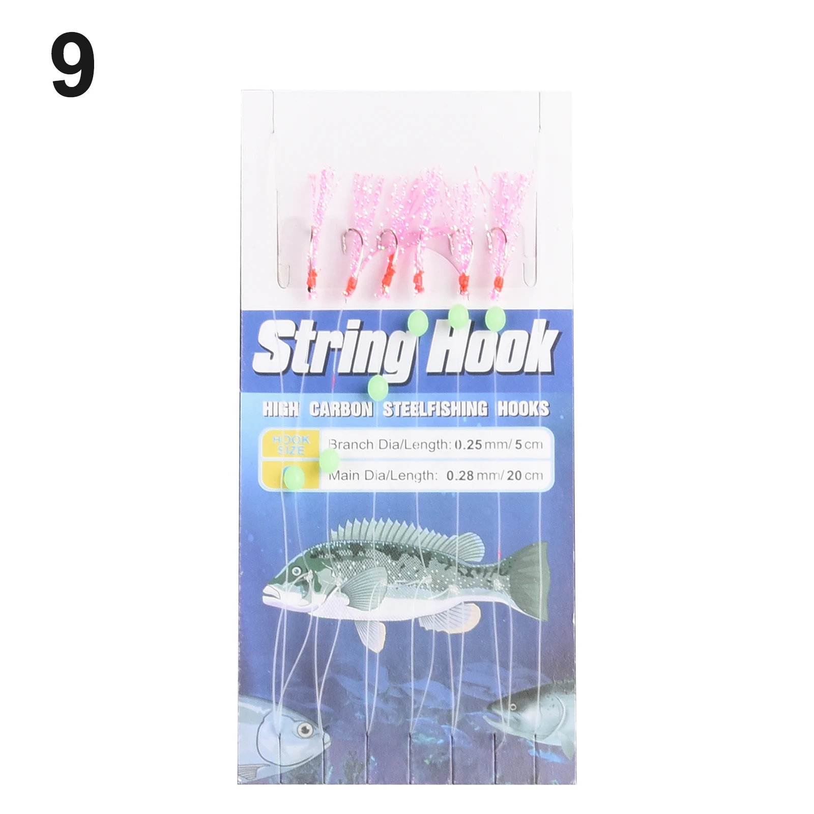 6pcs Sea/Freshwater Fishing Sabiki Rigs String Hook Flash Luminous String  Hook Fishing Sabiki Rigs String Hook Flash Luminous - AliExpress