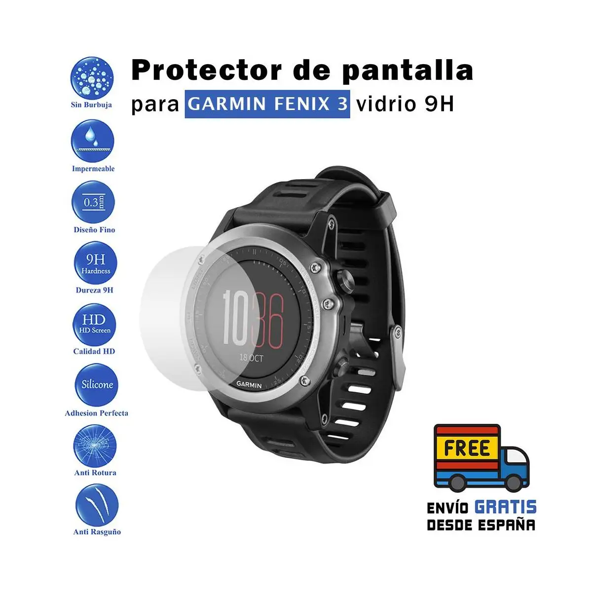 Protezione Per Vetro Temperato Garmin Fenix 3 Hr